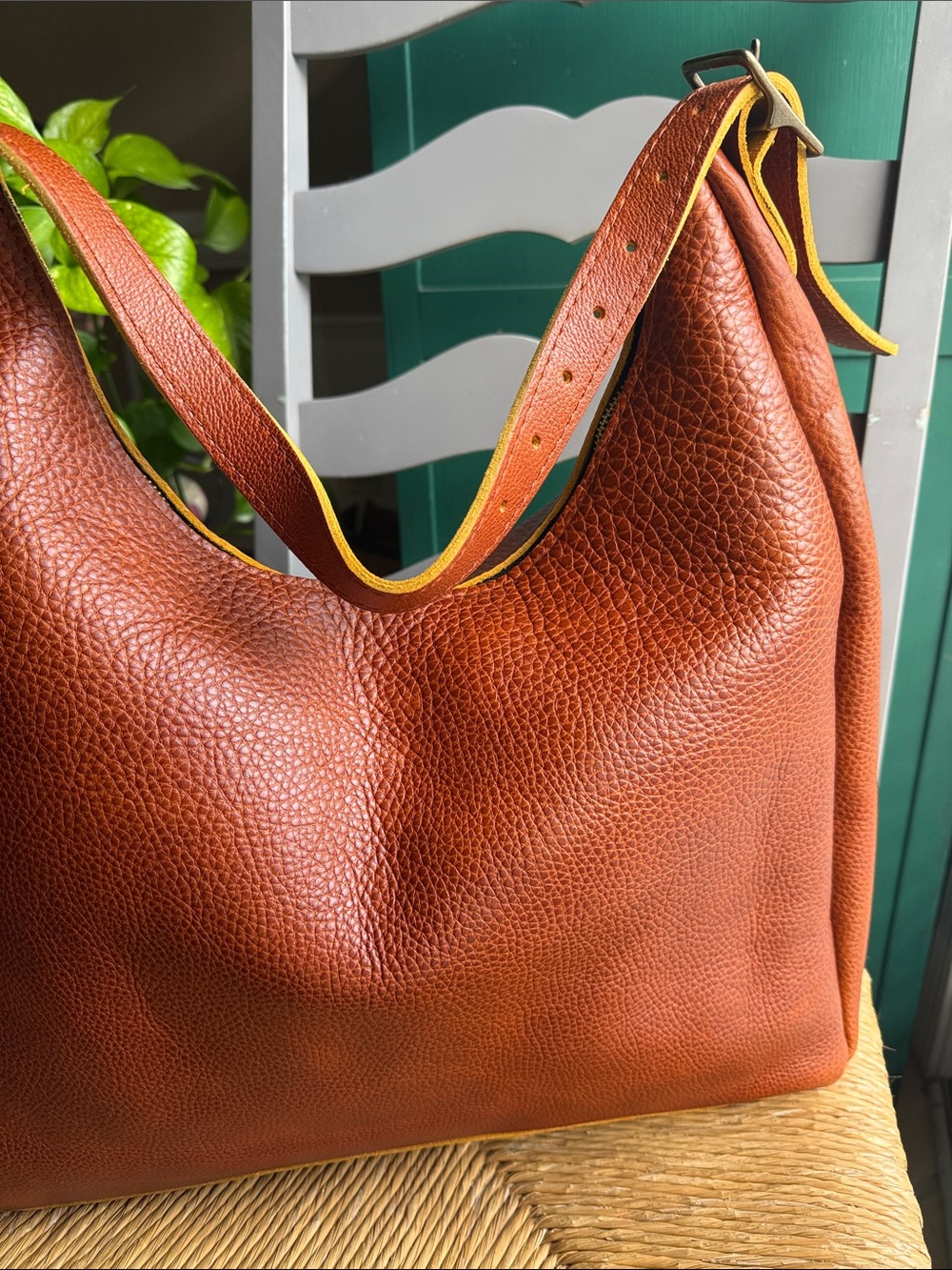 Portland leather Pebbled Leather Aspen oversized bag purse in Sienna Hobo boho - Picture 5 of 16